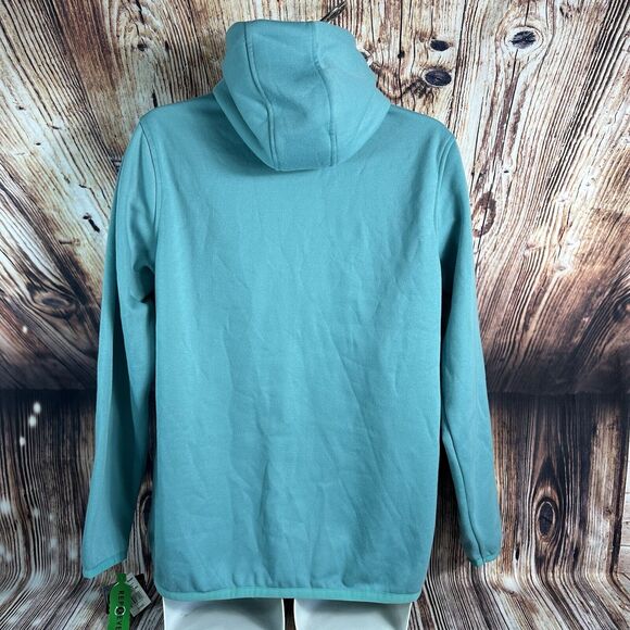 NEW Massive Outdoor Mens Sz Small Teal Repreve 1/4 Zip Hoodie Hooded Sweatshirt - Picture 4 of 10